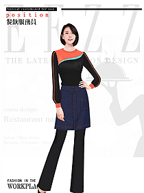 特色餐廳服務員制服設計圖603