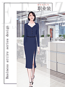 氣質長袖連衣裙女裝原創手稿設計圖1271