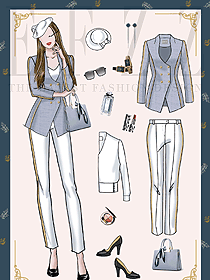 專柜輕奢意大利風格女裝2137款原創設計手稿圖片