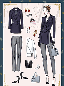 氣質冷艷，成熟女人服裝怎么設計才能高級優雅？2143款手繪圖