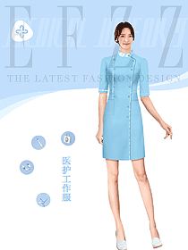 時尚修身醫師白大褂美容服