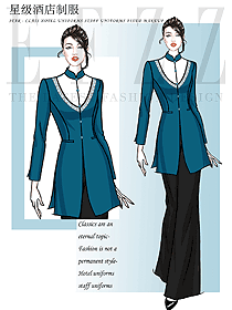 餐飲酒店總臺女高級領班工作服定制圖1346