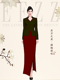 原創高定服裝旗袍服飾設計稿977