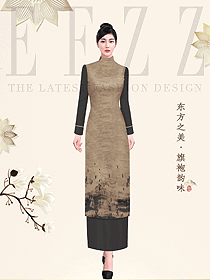 原創酒店中餐咨客服務員制服設計圖988