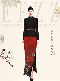東方之美旗袍韻味服裝設(shè)計(jì)圖1000