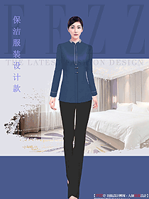 中式酒店清潔保潔員工工作服訂制383