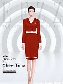 秋冬女職業裝服裝海報設計圖