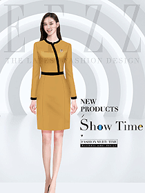 時尚摩登女郎職業裝原創定制圖