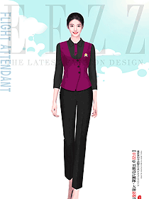 機場地勤服務員職業裝定制設計圖