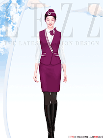 航空公司空乘制服原創定制設計圖片