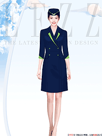 機(jī)場(chǎng)地勤工作人員女性職業(yè)裝定制設(shè)計(jì)效果圖