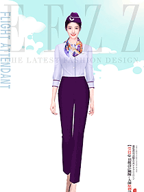 航空地勤夏季空姐襯衫服裝設計圖