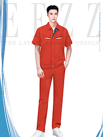 企業工廠夏季短袖員工工作制服定制款