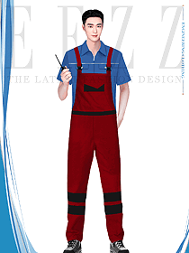 夏季連體衣工作服制服定制設(shè)計效果圖