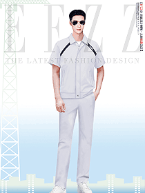 廠區維修員隊長夏季淺灰色工作服裝大圖