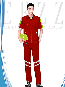 企業內部消防安防員工工作服設計圖