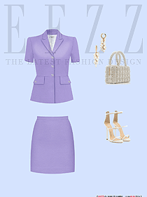 短款小西裝職場女性服飾平面圖