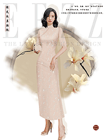 酒店服務改良版旗袍迎賓服裝設計效果圖