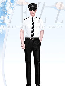 機場航站樓工作人員夏季職業正裝原創設計圖