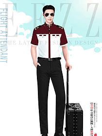 國際航班空乘人員制服設計原創案例