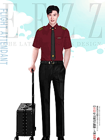 機場航班工作人員夏季職業裝設計圖