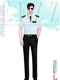 機場地勤夏季男裝工作制服，時尚制服原創設計作品