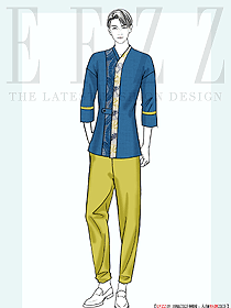 特色個(gè)性化西餐廳男服務(wù)生定制制服設(shè)計(jì)圖