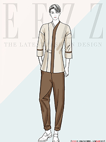 西式料理服務員制服設計圖