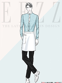 餐飲酒店西餐服務生制服設計方案大圖