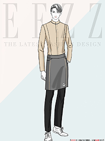 五星級度假村酒店服務(wù)員工作服設(shè)計(jì)案例