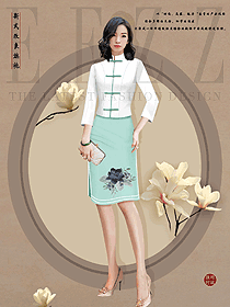 度假酒店餐飲咨客制服設計作品圖