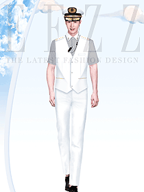 國際機場安檢工作人員服裝原創設計作品圖