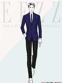 會員制餐飲俱樂部員工制服定制設計原創作品圖