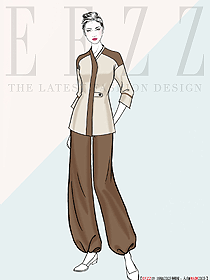 地道的日式主題餐廳員工制服定制設計風格作品圖