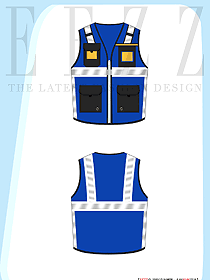 代價快遞員保安工作制服馬夾原創設計平面圖