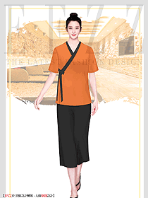 汗蒸服女短褲純棉桑拿服設計圖