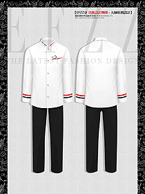 廚師工作服男短袖夏季透氣餐飲服裝長袖食堂后廚服裝設計