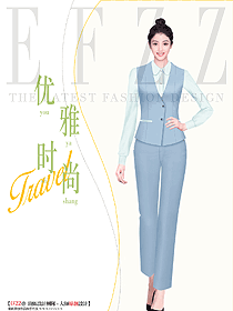 職業正裝馬夾褲裝工作服設計原創作品圖