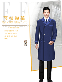 保安工作服冬裝加厚棉服秋冬季防寒執勤大衣制服設計圖