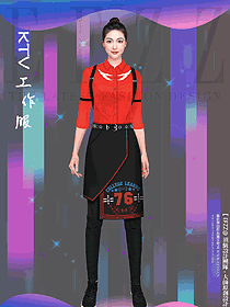 秋冬款酒吧工裝定制夜場(chǎng)ktv服務(wù)員制服設(shè)計(jì)圖