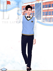 春秋冬裝學生班服套裝英倫學院風背心三件套初中學生校服設計