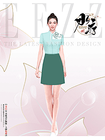 spa美容院按摩會(huì)所技師套裝制服設(shè)計(jì)圖