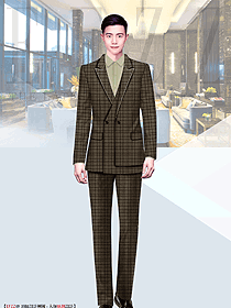 歐式西裝西服套裝職業裝設計大圖酒店大堂經理服裝設計