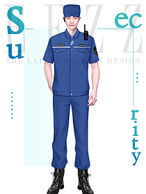 純棉高質棉保安服短袖夏裝工作服設計圖