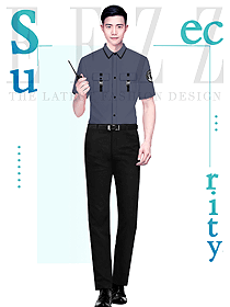 新式物業保安服襯衣保安工作服設計作品大圖