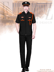 保安服黑色款夏裝短袖襯衣夏季工作服套裝設計