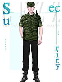 迷彩服保安員工工作服物業(yè)售樓部形象崗服裝設(shè)計(jì)