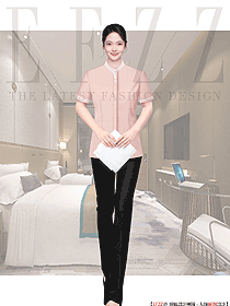 賓館酒店女服務員客房服務員制服定制設計圖