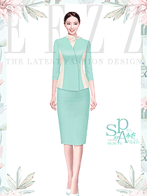 spa美容養生館服務員服裝訂制圖片