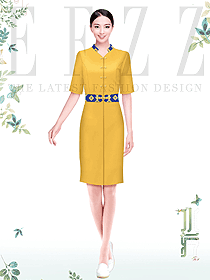 特色水療spa養(yǎng)生館員工制服設(shè)計(jì)效果圖